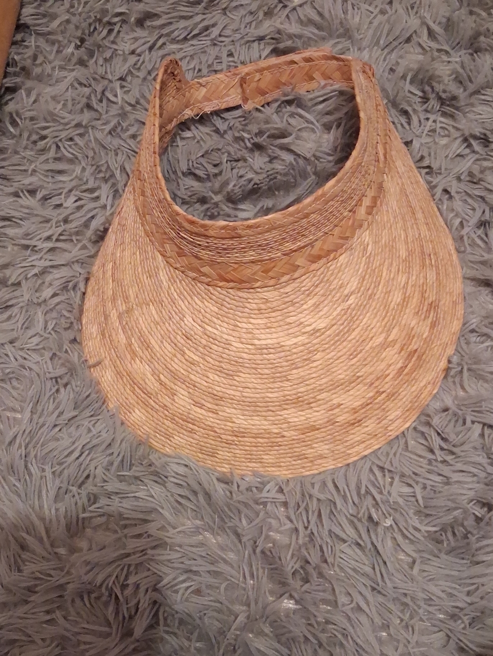 Straw Visor Sun Hat - Natural Tan
